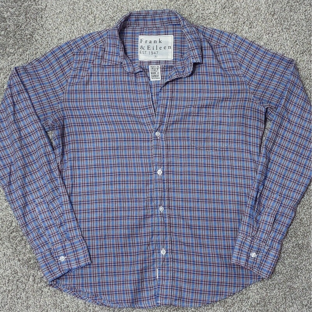 Frank & Eileen Blue and Red Plaid Button Down Shirt